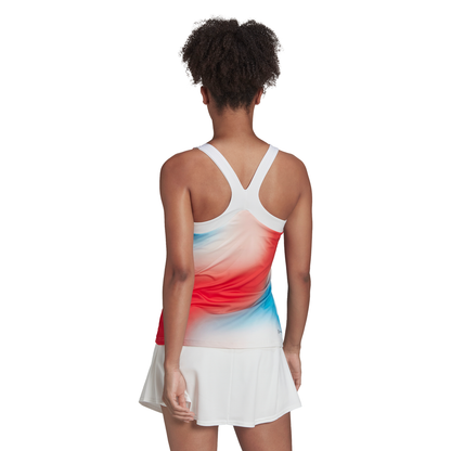 adidas Women's Mel Y-Tank Top (White/Red/Blue) ha7614 - RacquetGuys.ca