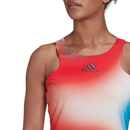adidas Women's Mel Y-Tank Top (White/Red/Blue) ha7614 - RacquetGuys.ca
