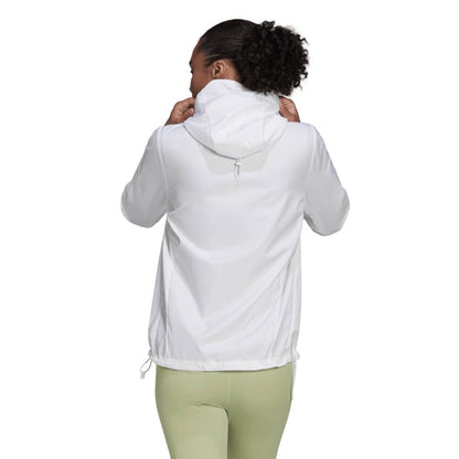 adidas Women's Wind Breaker Jacket (White) - RacquetGuys.ca