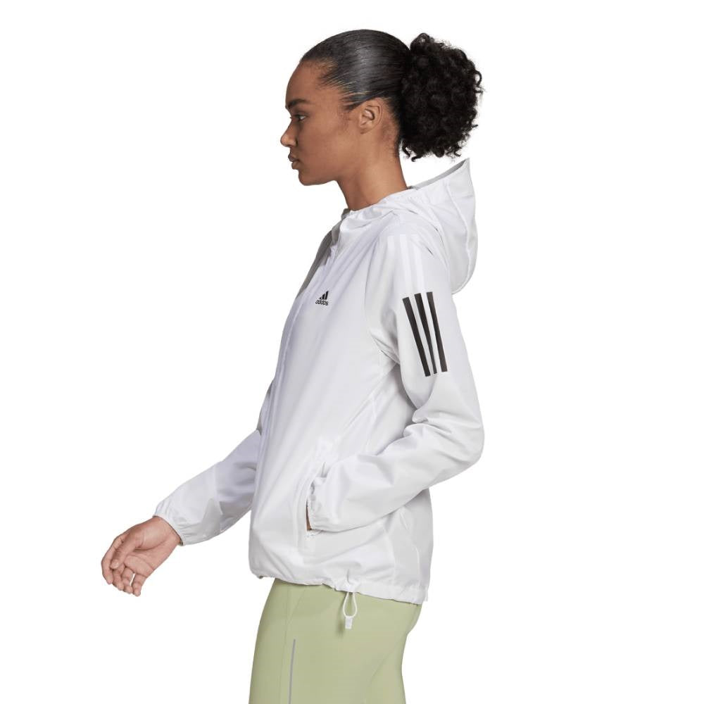 adidas Women's Wind Breaker Jacket (White) - RacquetGuys.ca