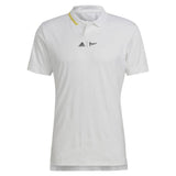 Adidas Men's London Polo (White/Yellow)