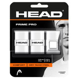 Head Prime Pro Overgrip 3 Pack (White) - RacquetGuys.ca