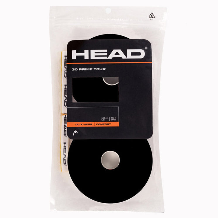 Head Prime Tour Overgrip 30 Pack (Black) - RacquetGuys.ca