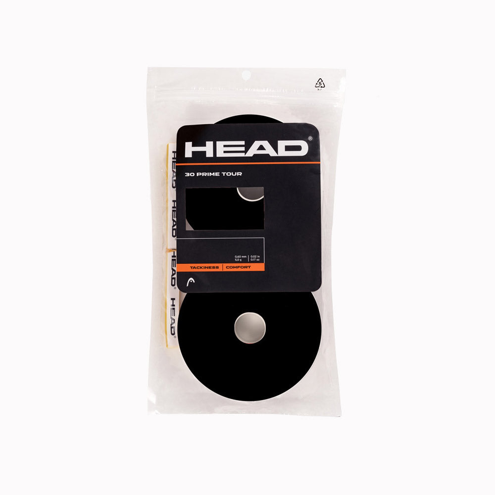 Head Prime Tour Overgrip 30 Pack (Black) - RacquetGuys.ca