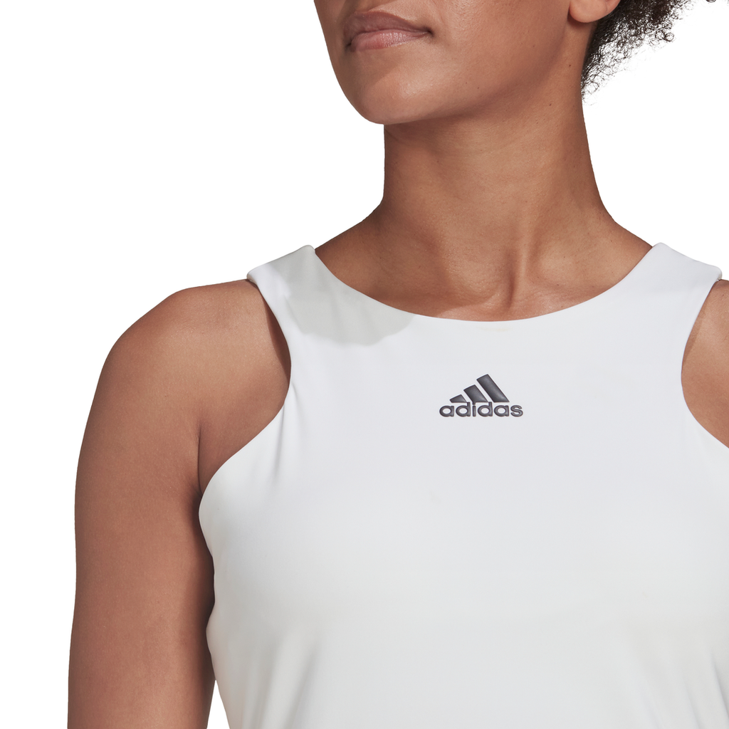 adidas Women's Tennis Y-Tank Top (White) - RacquetGuys.ca