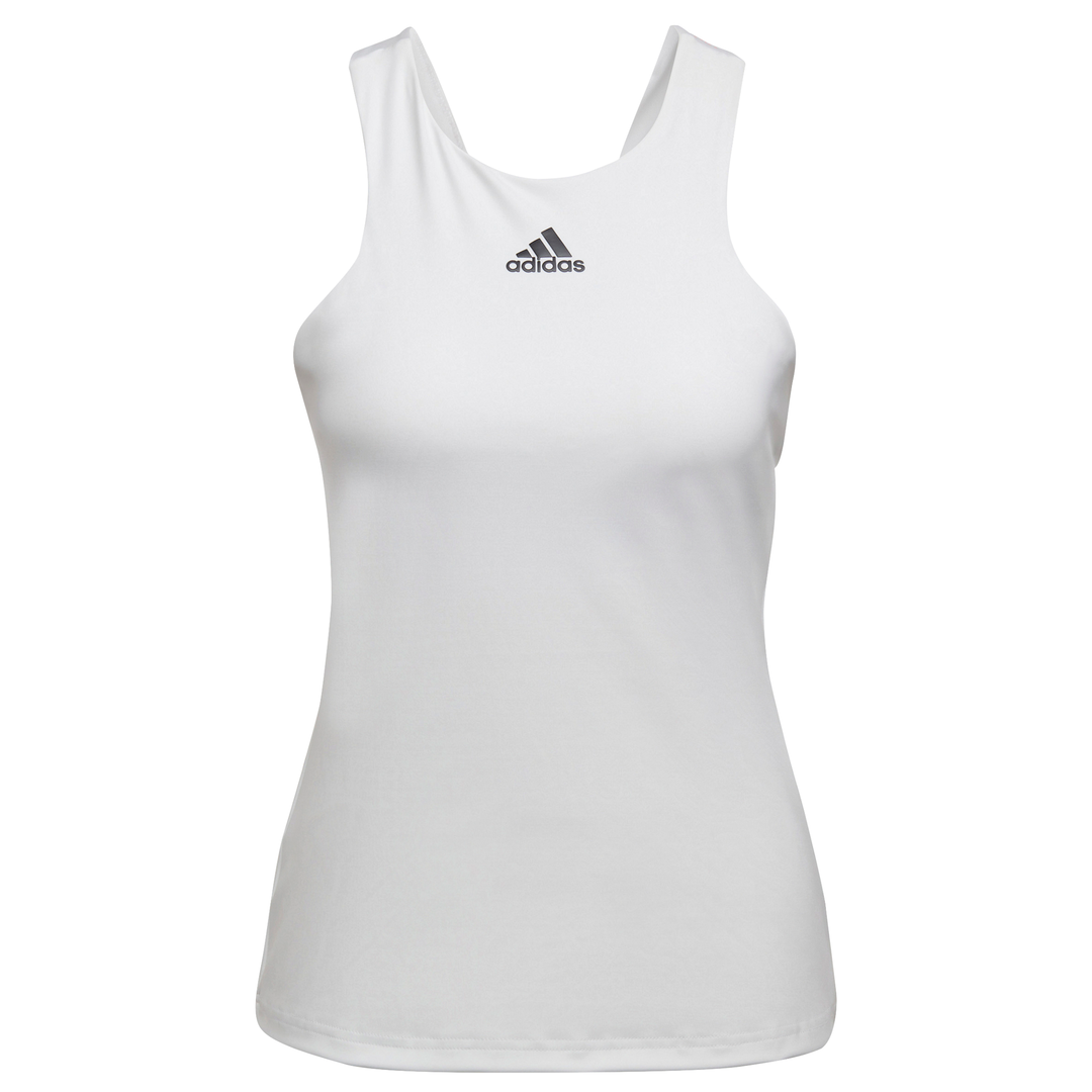 adidas Women's Tennis Y-Tank Top (White) - RacquetGuys.ca