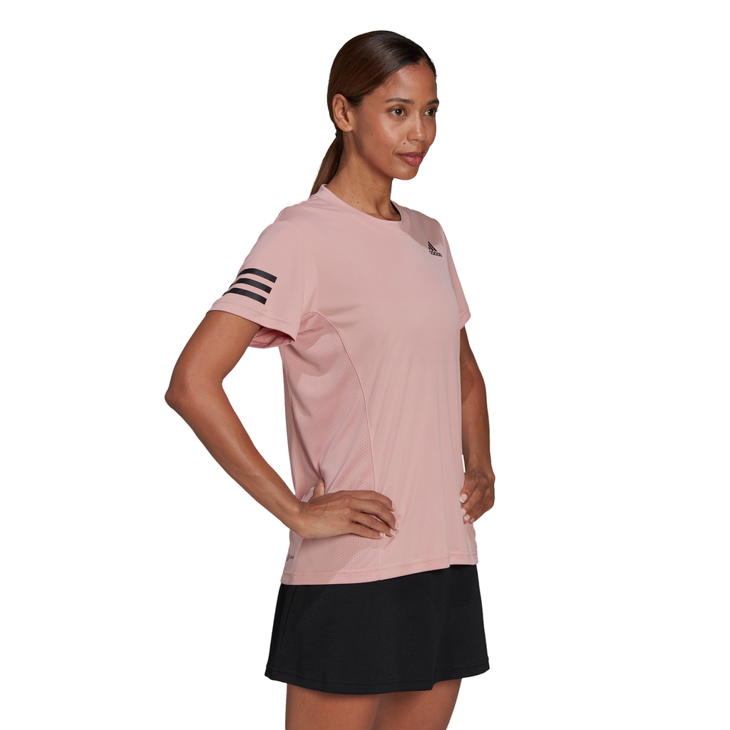 Adidas pink t shirt women's sales