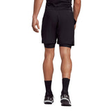adidas Men's US Series Two-In-One 7-inch Shorts (Black) - RacquetGuys.ca