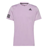 adidas Men's Club Stripe Tennis Tee (Pink)