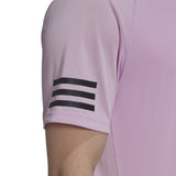 adidas Men's Club Stripe Tennis Tee (Pink) - RacquetGuys.ca