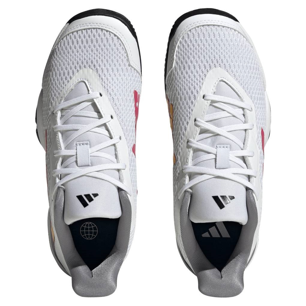 adidas Barricade Junior Tennis Shoe (White) - RacquetGuys.ca
