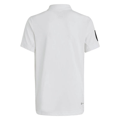 adidas Boy's 3 Stripe Club Polo (White) - RacquetGuys.ca