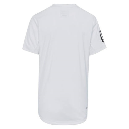 adidas Boy's 3 Stripe Club Top (White) - RacquetGuys.ca