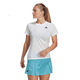 adidas Women's Club 3 Stripe Top (White) - RacquetGuys.ca