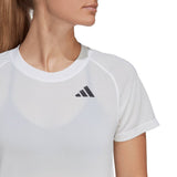 adidas Women's Club 3 Stripe Top (White) - RacquetGuys.ca