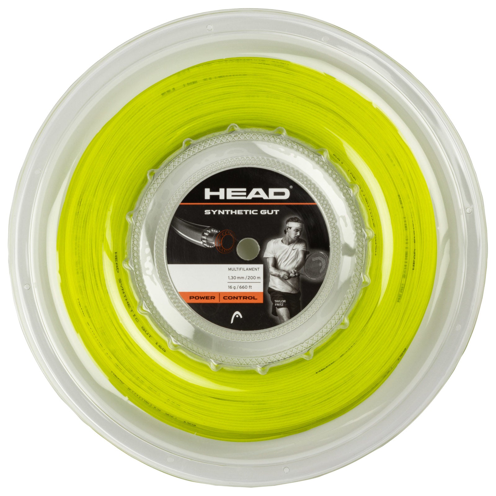 Head Synthetic Gut 16 Tennis String Reel (Yellow) - RacquetGuys.ca