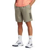 adidas Men's 3 Stripe 7 inch Club Short (Khaki)