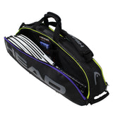 Head Tour Team Combi 6 Pack Racquet Bag (Black/Purple) - RacquetGuys.ca