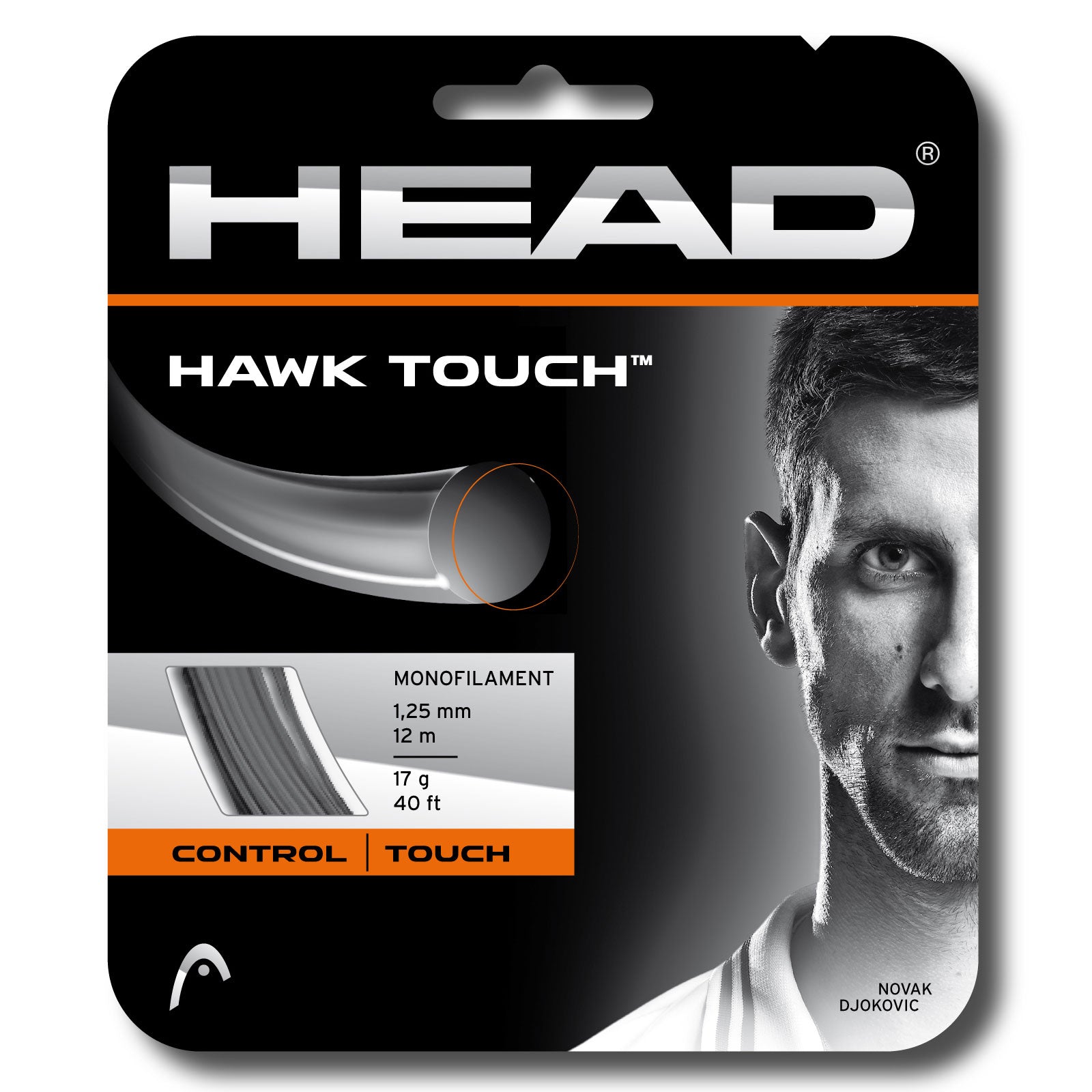 Head Hawk Touch 17 Tennis String (Anthracite) - RacquetGuys.ca