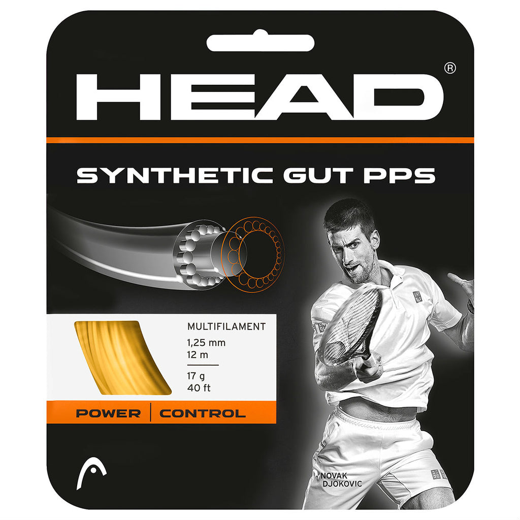 Head Synthetic Gut 17 PPS Tennis String (Gold) - RacquetGuys.ca