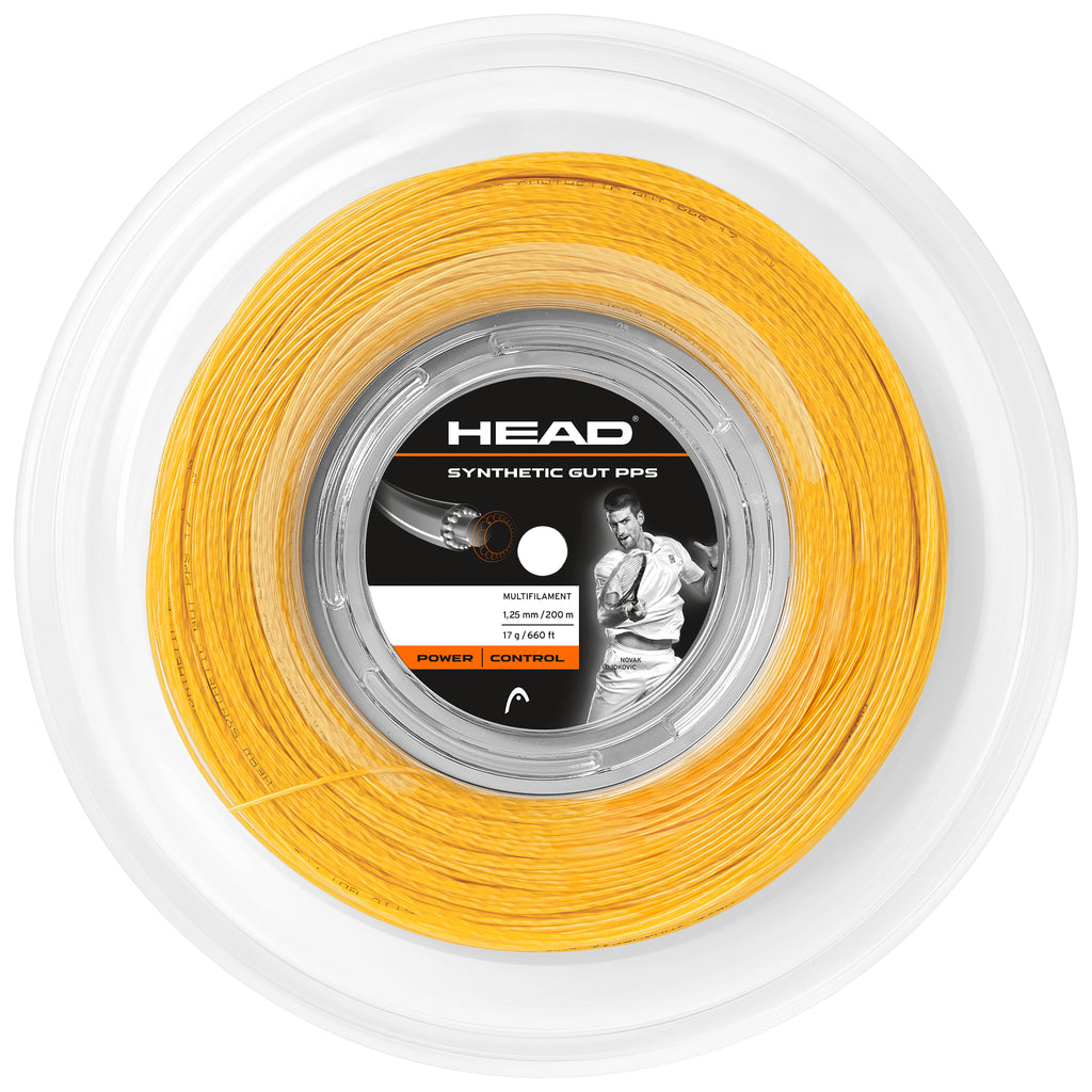 Head Synthetic Gut 17/1.25 PPS Tennis String Reel (Gold)