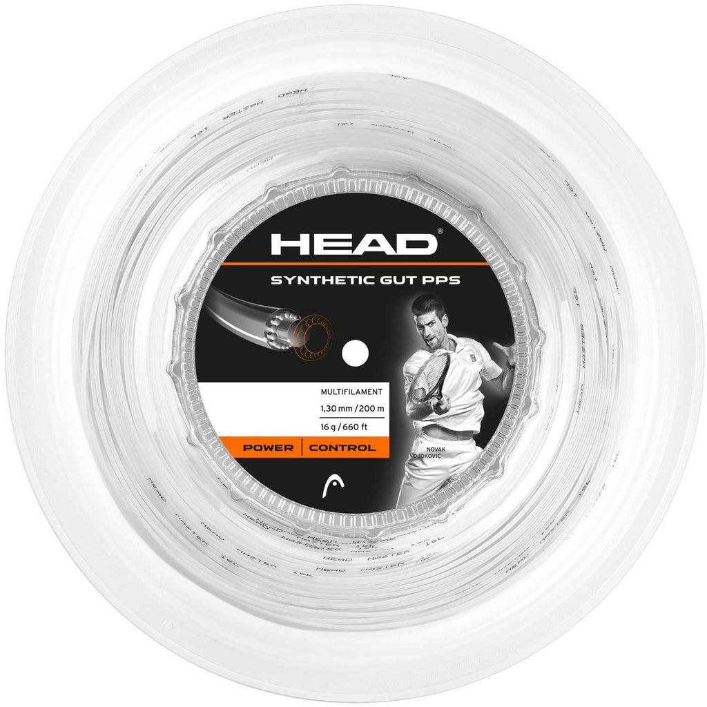 Head Synthetic Gut 16/1.30 PPS Tennis String Reel (White)