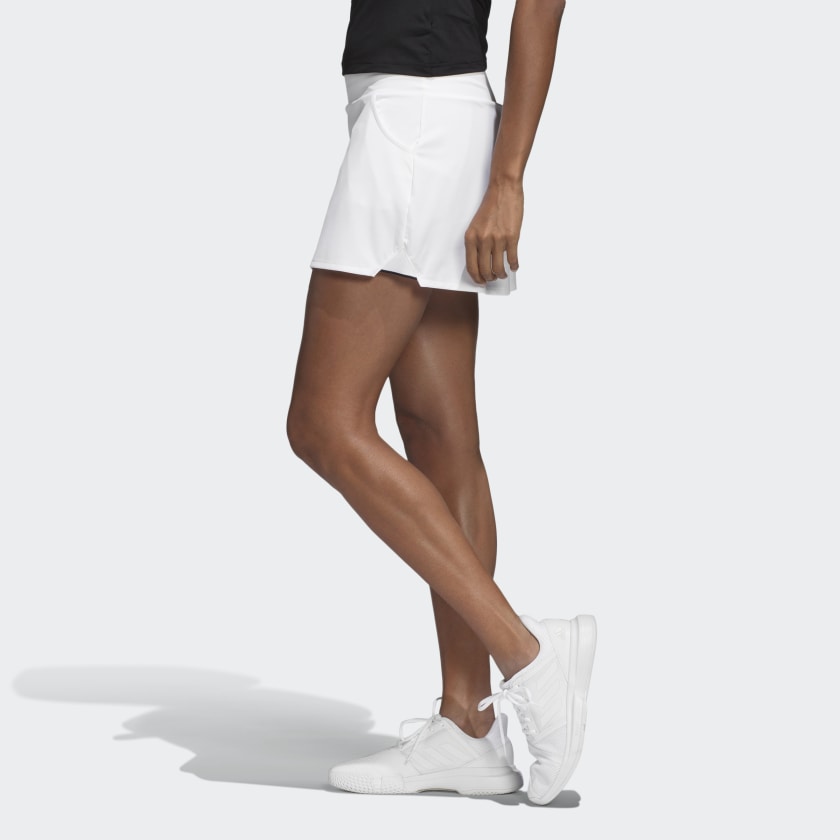 adidas Women's Club Skirt (White/Matte Silver/Black) - RacquetGuys.ca