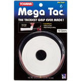 Tourna Mega Tac Overgrip 10 Pack (White) - RacquetGuys.ca