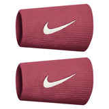 Nike Tennis Premier Doublewide Wristband 2 Pack (Pink/White)
