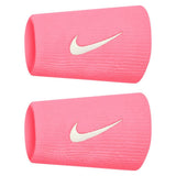 Nike Tennis Premier Doublewide Wristband 2 Pack (Pink Gaze/White)
