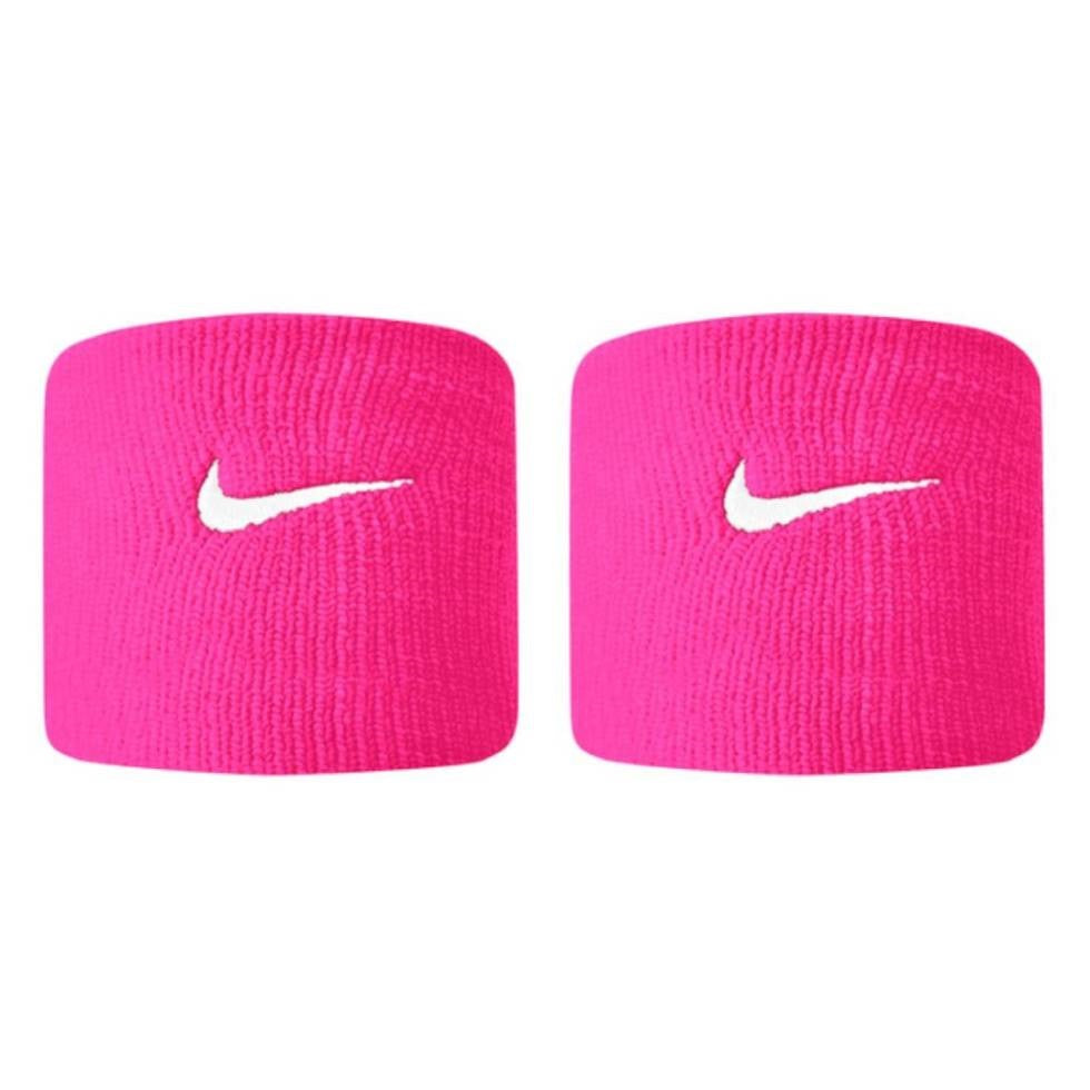 Nike Tennis Premier Wristbands 2 Pack (Hyper Pink/White) - RacquetGuys.ca