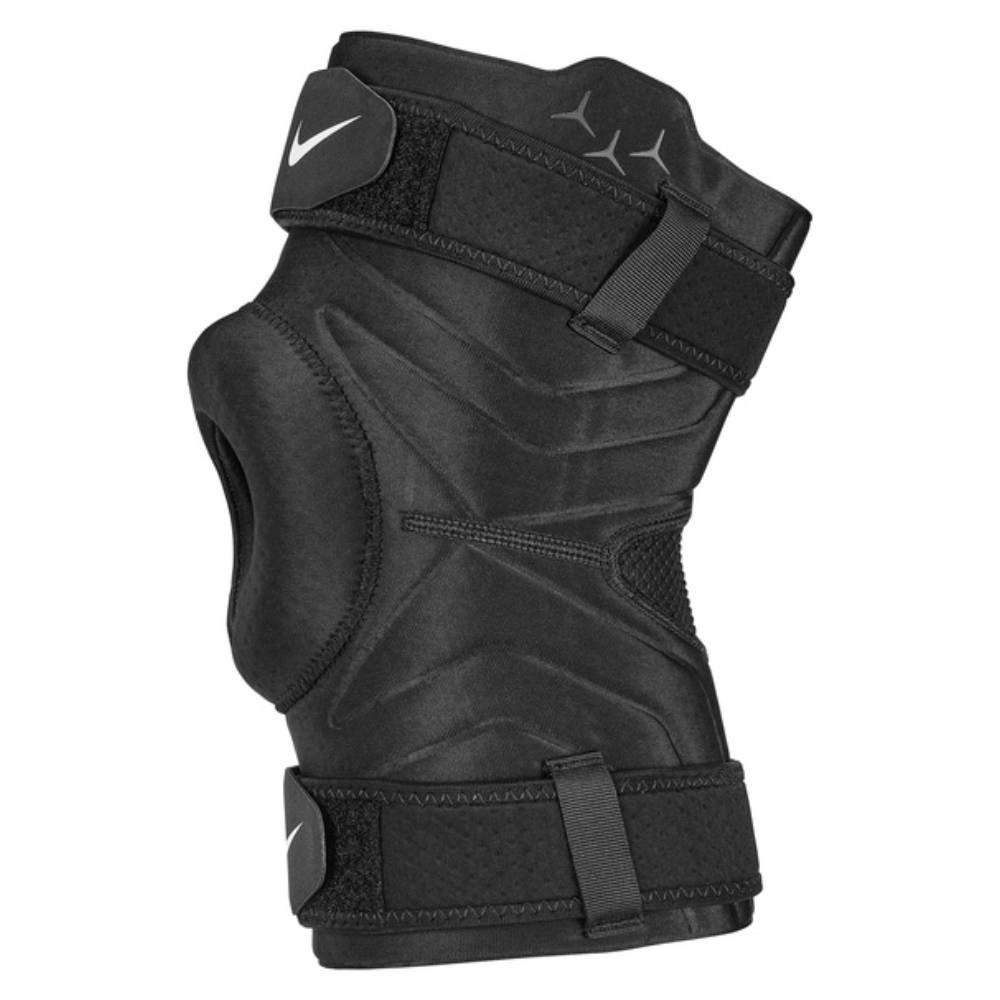 Nike Pro Open Knee Sleeve With Strap (Black/White) - RacquetGuys.ca