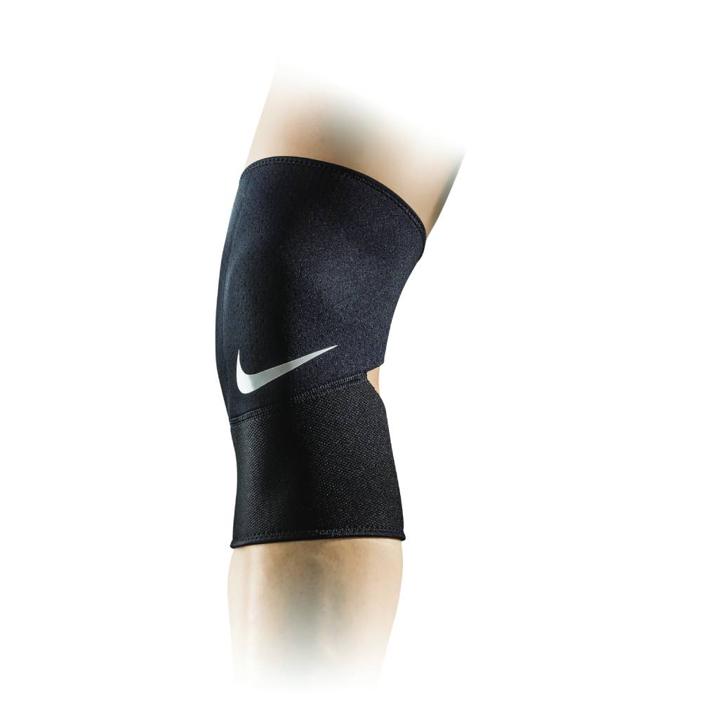 Nike Pro Closed Patella Knee Sleeve 2.0 (Black/White) - RacquetGuys.ca