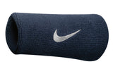 Nike Swoosh Doublewide Wristbands 2 Pack (Obsidian/White)