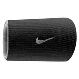 Nike Dri-Fit Doublewide Wristbands Home & Away 2PK (Black/Grey) - RacquetGuys.ca
