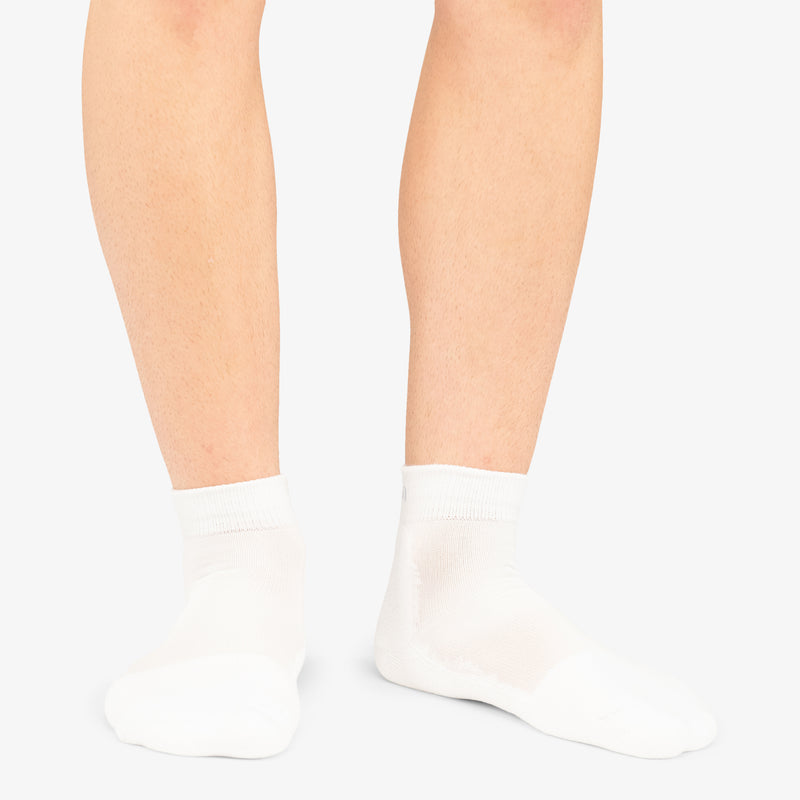 Thorlo Unisex Pickleball Light Cushion Ankle Socks (White) - RacquetGuys.ca
