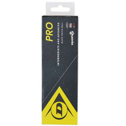 Dunlop Pro Black Dot Squash 57 Squash Balls - 3 Ball Tube - RacquetGuys.ca