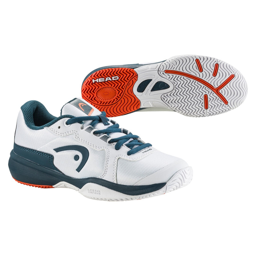 Head Sprint 3.5 Junior Tennis Shoe (White/Orange) - RacquetGuys.ca