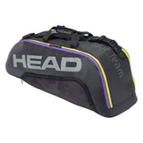 Head Tour Team Combi 6 Pack Racquet Bag (Black/Purple) - RacquetGuys.ca