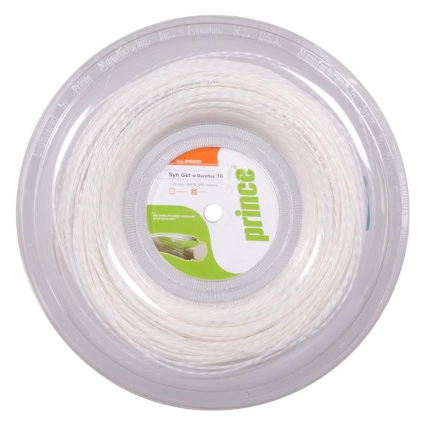 Prince Synthetic Gut 15L/1.35 Duraflex Tennis String Reel (White)