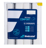 Babolat Pro Tacky Overgrip 12 Pack (White) - RacquetGuys.ca