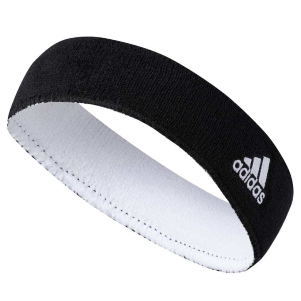 Adidas Interval Reversible Headband (White/Black) - RacquetGuys.ca