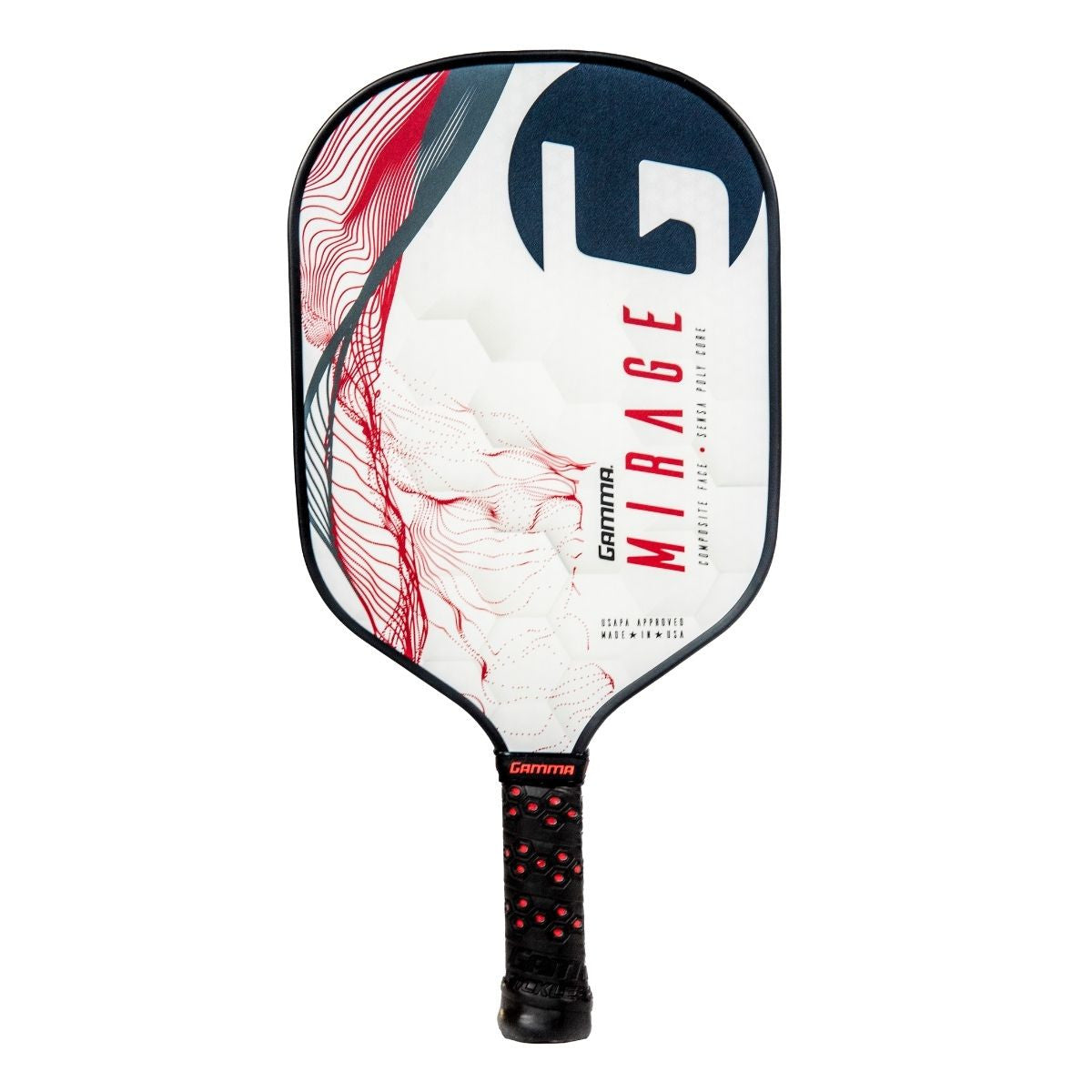Gamma Mirage SensaCore (White/Red/Black) - RacquetGuys.ca