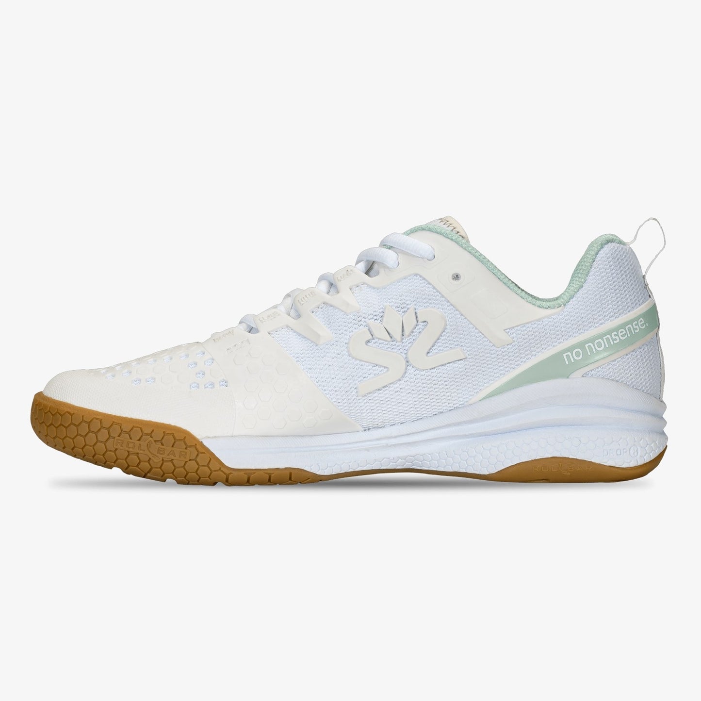 Salming Kobra 3 Women's Indoor Court Shoe (White/Pale Blue) - RacquetGuys.ca
