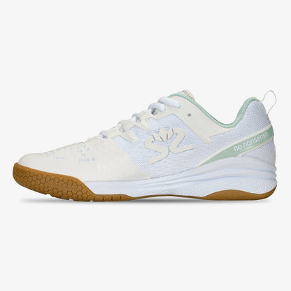Salming Kobra 3 Women's Indoor Court Shoe (White/Pale Blue) - RacquetGuys.ca