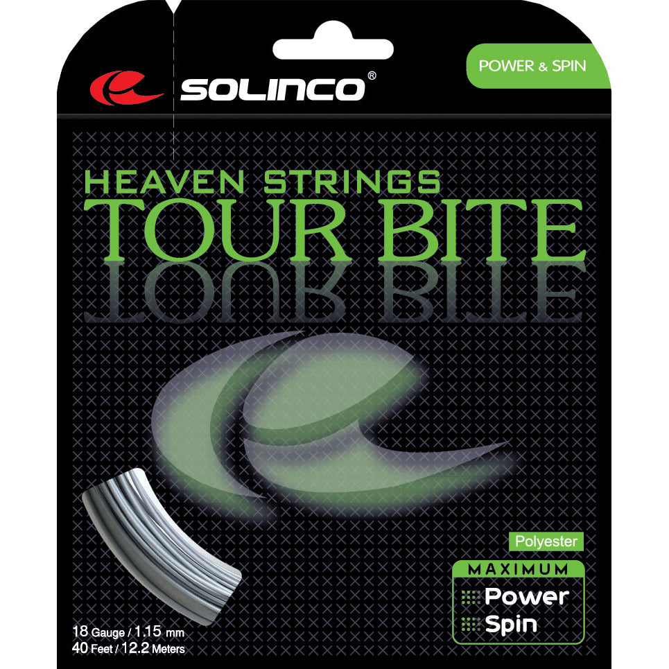Solinco Tour Bite 18 Tennis String (Silver) - RacquetGuys.ca