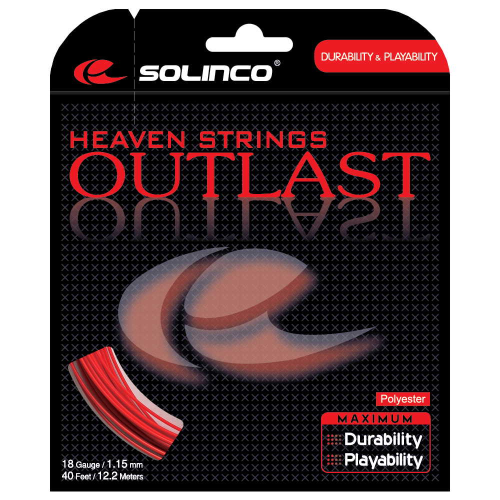 Solinco Outlast 16L Tennis String (Red) - RacquetGuys.ca