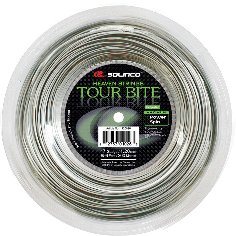 Solinco Tour Bite 17 Tennis String Reel (Silver)