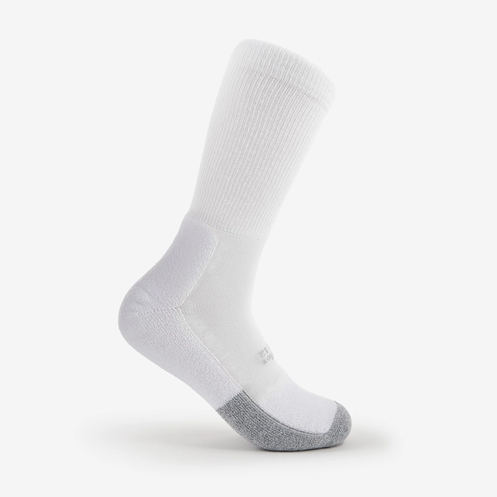 Thorlo Unisex Tennis Light Cushion Crew Socks (White) - RacquetGuys.ca