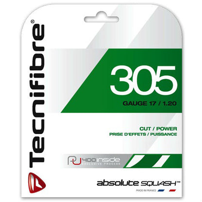 Tecnifibre 305 17 Squash String (Green) - RacquetGuys.ca